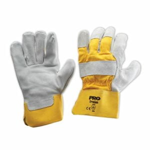 ProChoice Leather Yellow Grey Gloves