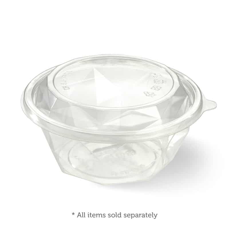 BioPak Clear Salad Bowls & Lids - Image 3