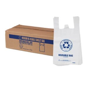 Austar Medium Reusable Singlet Bags 37um - LPSB35W