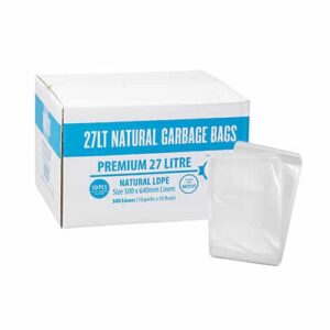 Austar 27L Premium Clear Kitchen Tidy Liner - NAT27LT