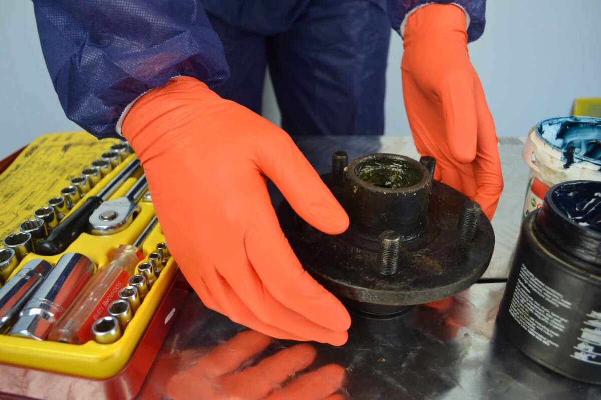 ProVal Orange Nitrile Gloves - Image 3