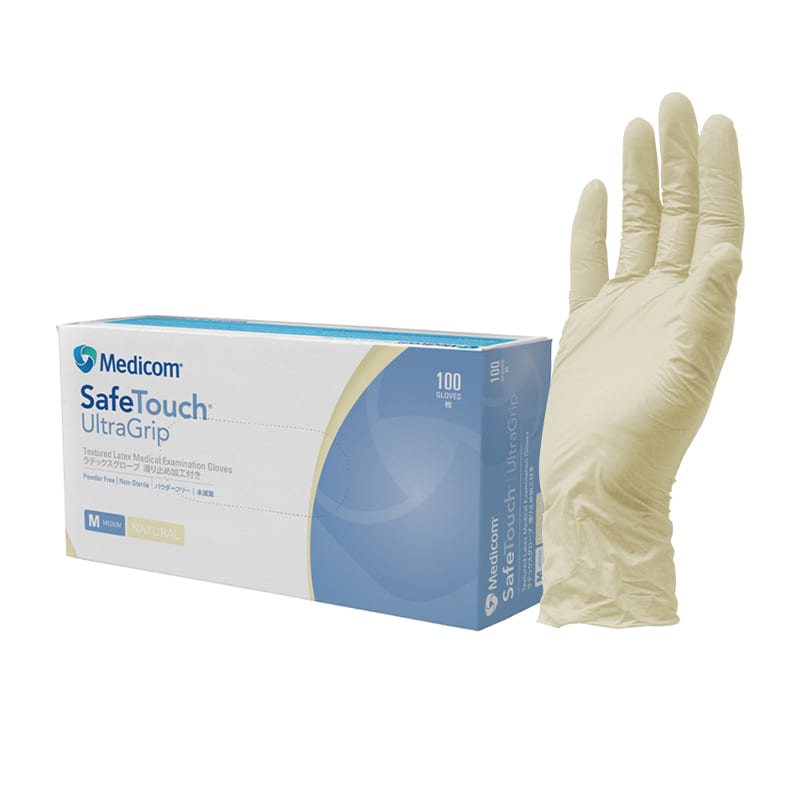 SafeTouch® Ultragrip Textured Latex Medical Gloves PF - Image 3